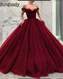 2019 Off The Shoulder Quinceanera Dresses Tulle Skirt Ball Gowns Sweet 16 Dresses
