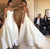 2019 Satin A-line Wedding Dresses Sweetheart Chapel Train Bridal Wedding Gowns