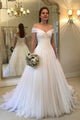 Elegant Tulle Wedding Dresses Cap Sleeve 2019 New Beach Wedding Gowns Ruffles