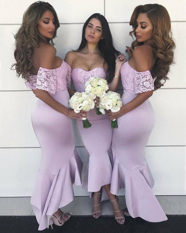 Blush Pink 2019 Cap Sleeve Lace Bridesmaid Dresses Mermaid Party Gowns Ankle Length Blush Pink 2019 Cap Sleeve Lace Bridesmaid Dresses Mermaid Party Gowns Ankle Length