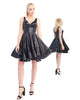 2019 Black Homecoming Dresses Sequined Bodice V-Neck Sexy Short Cocktail Dress
