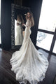 2019 Off The Shoulder Mermaid Wedding Dresses Full Sleeve Elegant Bridal Gown Appliques