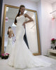 2019 Sexy Lace Mermaid Wedding Dresses Tassel Open Back Tulle Lace Bridal Gowns