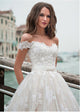 2019 Off The Shoulder Lace Wedding Dresses Appliques Bodice A-line Tulle Bridal Gowns