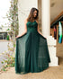 2019 Dark Green A-line Prom Dresses with Lace Appliques Long Prom Party Gowns Backless