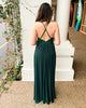 2019 Dark Green A-line Prom Dresses with Lace Appliques Long Prom Party Gowns Backless