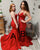 Sexy Red Mermaid Prom Dresses Elastic Satin Long Prom Gowns 2019 New