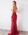 Delicate 2019 Red Satin Mermaid Prom Dresses Long Pageant Gowns Criss Cross Back