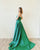 Simple 2019 Satin Prom Dresses with V-Neck Long Prom Gowns Homecoming Dress