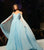 Elegant 2019 Light Blue Chiffon Prom Dresses Off The Shoulder Long Prom Gowns for Party