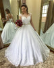 2019 Sparkly Sequins Lace Wedding Dresses Ball Gowns for Brides Bridal Dress Beaded Belt
