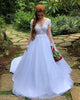 Sexy See Through Lace Wedding Dress Appliques Long Sleeve Bridal Wedding Ball Gown