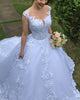 2019 Sexy Lace Wedding Dress Ball Gown Appliques See Through Tulle Scoop Bridal Gowns