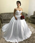Sexy Strapless Bridal Gowns Sweetheart Elegant Ball Gown Wedding Dress with Belt Beaded