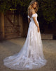 Popular 2019 Summer Beach Wedding Dresses Off The Shoulder A-line Lace Tulle Bridal Gowns