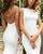 Sexy 2019 Mermaid Beach Wedding Dresses Sheer Back Beaded Cap Sleeve Wedding Gowns