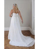 Plus Size Beach Wedding Dresses 2019 Corset Back Spaghetti Straps Elegant Chiffon Bridal Gowns