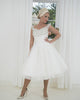 Modern Off The Shoulder Wedding Dress for Brides Tulle Bodice with Fashion 3D Flowers