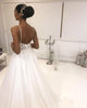 2020 Lace Spaghetti Bohemian Wedding Dress Cheap A-line Lace Appliqued Beach Tulle Plus Size Bridal Gown