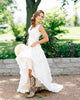 Charming Country Beach Wedding Dresses 2019 V Neck Sweep Train Lace Appliques Long Garden Bridal Gowns Vestido De Novia Plus Size Customized