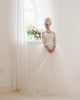 Elegant 2019 Wedding Dress Full Sleeve Lace Appliques High Neck Tulle Puffy Ball Gown for Brides