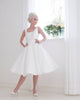 Modern Satin Short Wedding Dresses Ball Gown Knee Length Vintage Bridal Gown with Bow