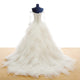 Elegant Tulle Layered Skirts Wedding Dresses Ball Gown Full Sleeve Lace Appliques Bridal Gown