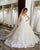 Full Sleeves Lace Appliques Wedding Dresses Ball Gown V-Neck Corset Back Bridal Dress New