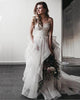 Sexy Sweetheart Wedding Dresses Lace Appliques Tulle&Organza A-line Modest Bridal Gowns
