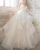 Fantastic Satin & Tulle V-Neckline Ball Gown Wedding Dresses With Puffy Cascading Ruffles