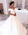 Vintage Lace Wedding Dresses Ball Gown Off The Shoulder V-Neck Princess Bridal Gowns
