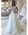 Sexy V-Neck Wedding Dress Beaded Rhinestones Backless Tulle Ruffles A-line Bridal Wedding Gown 2020