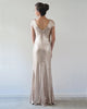 2020 Champagne Metallic Bridesmaid Dresses Jewel Cap Sleeve Slim Fitted Sheath Party Gowns for Brides
