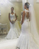 New Arrival Mermaid Lace Wedding Dresses with Satin Belt Sleeveless Beach Trumpet Wedding Gown