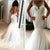 Sexy Mermaid Lace Wedding Dresses Fitted Flare Low Back Tulle Trumpet Wedding Gowns Brides African