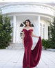 Popular Burgundy Prom Dresses Off The Shoulder Mermaid Long Prom Gowns New AW19091001 2020 prom dress
