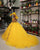Sexy Yellow Organza Quinceanera Dresses Beaded Belt Sweetheart Sweet 16 Dress vestidos de quinceañera