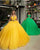Sexy Yellow Organza Quinceanera Dresses Beaded Belt Sweetheart Sweet 16 Dress vestidos de quinceañera