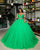 Popular Green Tulle Quinceanera Dress Spaghetti Straps Ball Gown Sweet 15 Dress vestidos de quinceañera 2020