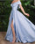 Light Blue Prom Dresses Off The Shoulder Long Prom Gowns with Split Side 2020 New Arrival