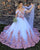 2020 Elegant Lace Wedding Dress Ball Gown Cap Sleeves Blush Appliques Princess Bridal Gowns