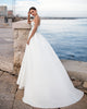 Chic Strapless Wedding Dress Satin A-line 2020 Sexy Bridal Wedding Gowns Beaded Rhinestones