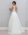 Elegant Ivory Wedding Dress Bow Belt Top Satin Backless Bridal A-line Wedding Gowns