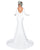 2020 Simple Long Sleeve Wedding Dresses Silk Satin Backless Mermaid Wedding Gown
