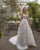Elegant A-line Tulle Layered Wedding Dresses V-Neck Appliqued Lace Bridal Gowns Spaghetti Straps