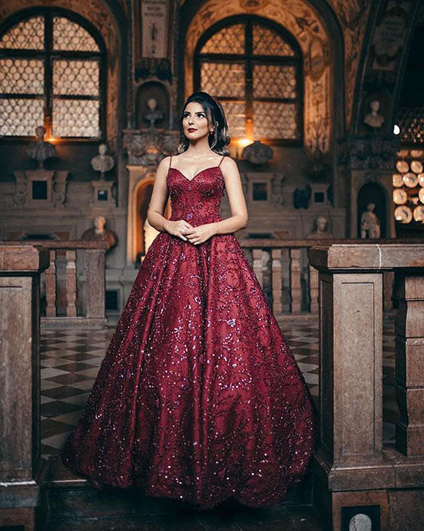 Plus Size Red Dress With Pockets Gorgeous Burgundy Prom Dresses Sparkly Sequins Luxury Sexy Ball Gown For Prom Party Plus Size Red Dress With Pockets Gorgeous Burgundy Prom Dresses Sparkly Sequins Luxury Sexy Ball Gown For Prom Party