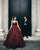 Gorgeous Burgundy Prom Dresses Sparkly Sequins Luxury Sexy Ball Gown for Prom Party