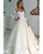 Fashion 2020 Lace Wedding Dresses 3/4 Sleeve Sexy V-Neck Bridal Gowns Appliques