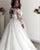 2020 Plus Size Lace Wedding Dresses Full Sleeve Off The Shoulder Tulle Bridal Gowns Appliques