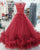 Fashion Burgundy Quinceanera Dresses Beaded Tulle Ruffles Ball Gowns Sweet 16 Dress vestidos de quinceañera